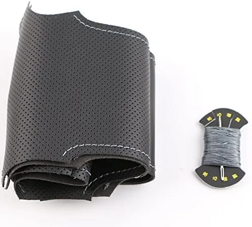 Miniatura 2 de Funda de volante de automóvil original personalizada, trenza de cuero negro para volante, para Nissan para X-Trail (T30) 2001-2003