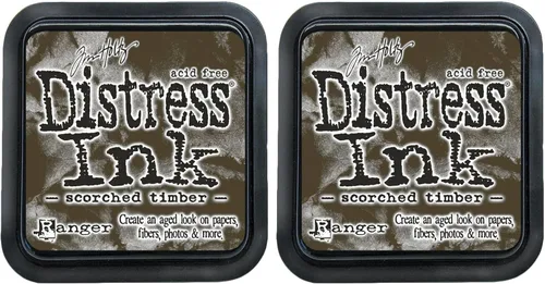 Miniatura 2 de Tim Holtz Ranger Distress Ink Pad - Madera quemada, 3 x 3 pulgadas