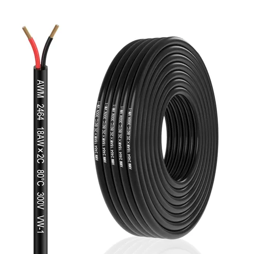 Cables de cobre 20AWG calibre 20 conductores de PVC de 32,8 pies/10 m, cable de bajo voltaje UL 2464 para tiras, lámparas y luces LED de paisaje