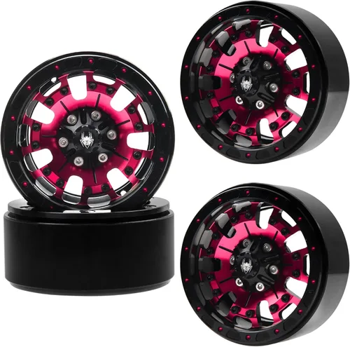 ShareGoo - Llantas de metal Beadlock de 1.9 pulgadas, cubos hexagonales de 0.472 in, 10 radios compatibles con Traxxas TRX4 Axial SCX10 RC4WD D90