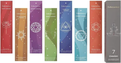 Miniatura 22 de Folkulture Varillas de incienso (120 varillas) Juego de 6 incienso premium para relajación, aromaterapia, sin carbón, orgánico, no tóxico, 45