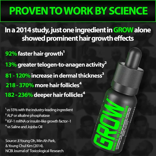 Miniatura 6 de Suero para el Crecimiento de la Barba - GROW Maximum XXL Aceite para el Crecimiento de la Barba para Hombres - Engrosa y Rellena Espacios Vacíos