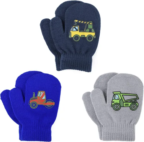 Miniatura 7 de Century Star Guantes cálidos de invierno para niños pequeños, guantes elásticos mágicos para niños y niñas, tejido suave para bebé