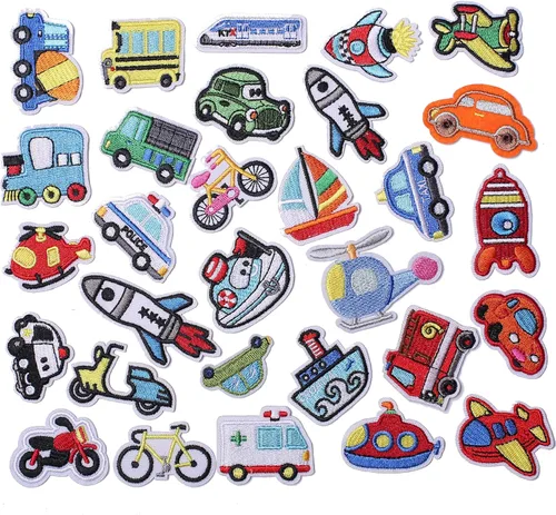 Miniatura 2 de Harsgs Parches bordados para automóvil, lindos parches para planchar y coser para automóvil y vehículo, apliques para ropa, vestido, sombrero, Un