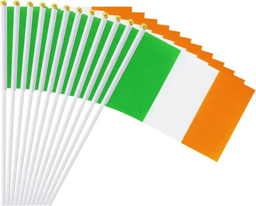 Miniatura 33 de Bandera de México, bandera mexicana, pequeñas mini banderas de mano de México en palo, ideal para fiestas, desfiles, eventos deportivos