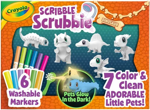 Miniatura 9 de Crayola Scribble Scrubbie Glow Lagoon Pets, Juguetes de animales marinos, regalos para niños y niñas, 3+