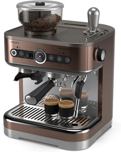 Miniatura 2 de Máquina de Espresso Semi Automática PHILIPS Barista Brew - Botón para Espresso Simple y Doble + Americano, Contenedor Dual de 280g para Dos Tipos