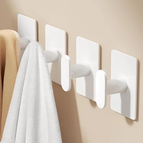 Miniatura 12 de pickpiff Ganchos adhesivos para toallas para baño: colgador de pared extra fuerte de 20 libras para ducha, cocina, casa rodante, apartamento