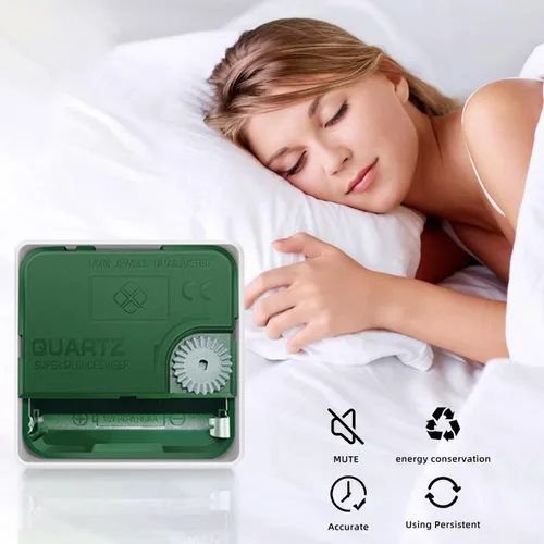 Miniatura 5 de Reloj de pared TIMESS, acabado clásico estilo madera, de 16 pulgadas, silencioso, sin tictac, funciona con pilas, de cuarzo, analógico
