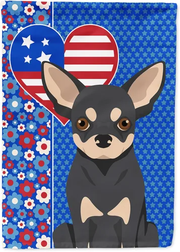 Miniatura 196 de Caroline's Treasures WDK5119GF - Bandera de jardín americana de Airedale Terrier de Estados Unidos, color negro y tostado, bandera decorativa