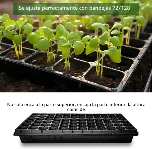 Miniatura 5 de RooTrimmer Bandejas de Cultivo, 1020 Bandejas de Vivero de Plantas de Servicio Pesado, Bandeja Plana Iniciadora de Semillas para Plántulas