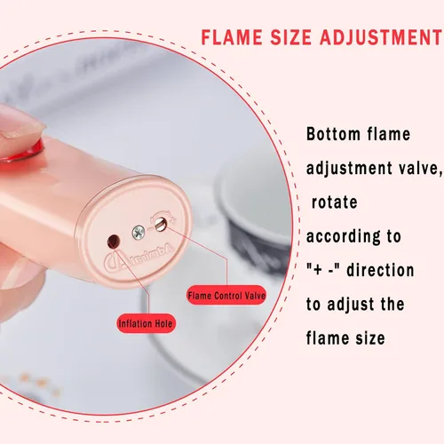 Miniatura 7 de Encendedor a prueba de viento, diseño genial de pata de gato, rellenable, ajustable, encendedor de butano, regalo para hombres (sin gas)