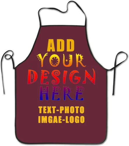 Miniatura 44 de Delantal personalizado personalizado para mujeres y hombres, delantales de cocina para cocinero, nombre personalizado, texto, logotipo, imagen