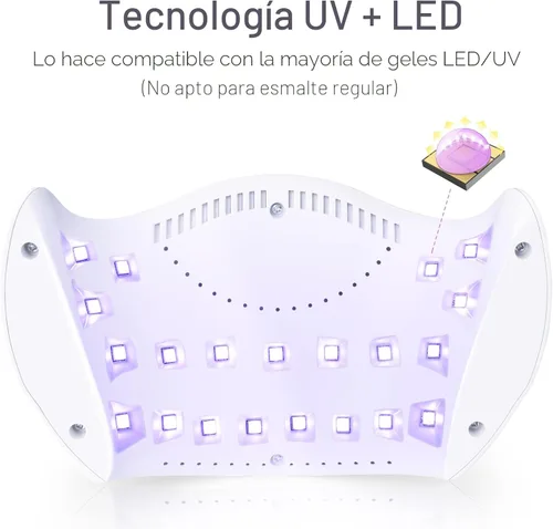 Miniatura 5 de Lámpara de uñas de gel UV LED, secador de uñas LKE de 40 W, luz LED con 3 temporizadores, profesional para accesorios de herramientas de arte