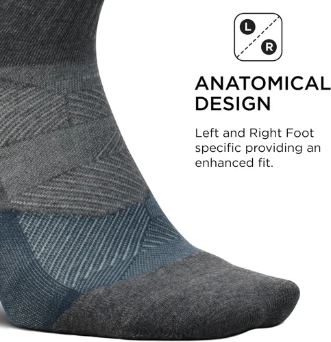 Miniatura 4 de Feetures Trail Max Cushion Mini Crew Sock - Calcetines de correr para mujer y hombre, absorben la humedad