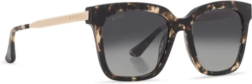 Miniatura 8 de DIFF Bella Designer - Gafas de sol cuadradas de gran tamaño para mujer, 100% protección UVAUVB, colores de moda de moda Tortoise