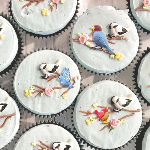 Miniatura 4 de Moldes de silicona para pájaros, molde de fondant de gorrión, moldes de chocolate para hornear para decoración de pasteles, decoración de cupcakes