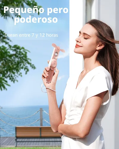 Miniatura 3 de SWEETFULL Ventilador de Nebulización Portátil, Ventiladores Nebulizadores Personales de Mano, Ventilador Pequeño Recargable, Mini Rociador de Rosa