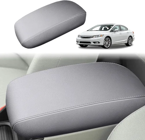 Miniatura 13 de AOMSAZTO Funda de reposabrazos para Civic Honda 2012-2015, color negro, almohadilla de consola central para Civic