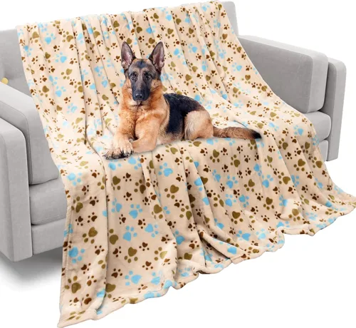 Rezutan Mantas para Perros Grandes, Mantas de Franela para Perros y Gatos Lavables, Suave Manta para Mascotas y Funda para Jaula de Perro, Lindo