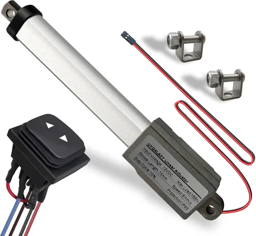 Miniatura 9 de UYGALAXY Mini actuador lineal eléctrico de 12 V de 3 pulgadas, 188N/42 libras, velocidad de 0.2 pulgadas/seg. Actuador de movimiento pequeño