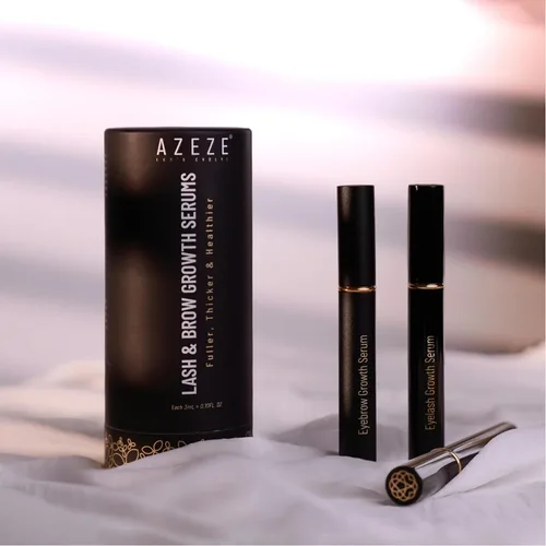 Miniatura 2 de Azeze Juego de suero para el crecimiento de pestañas y cejas, sin aceite, sin hormonas, suero para cejas y pestañas para crecimiento y grosor