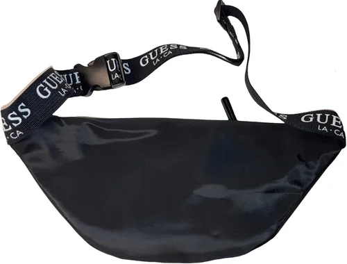 Miniatura 3 de GUESS Factory Riñonera con cinta con logotipo, Negro
