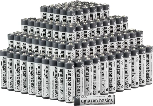 Amazon Basics Paquete de 200 pilas industriales alcalinas AAA, 1.5 voltios, 5 años de vida útil