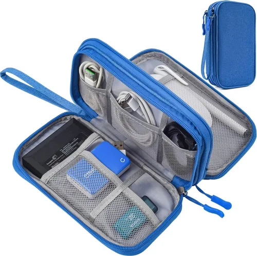 Miniatura 13 de Organizador electrónico para cable de viaje, bolsa organizadora electrónica, funda organizadora de accesorios electrónicos impermeable para banco