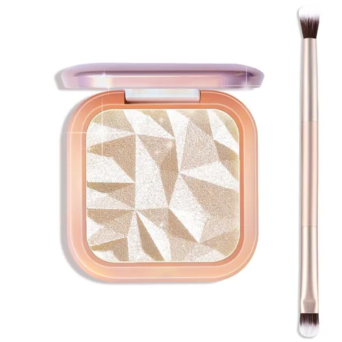 Miniatura 13 de Paleta de maquillaje iluminador, paleta de contorno brillante en polvo para iluminar el contorno de la cara, maquillaje dorado con reflejos