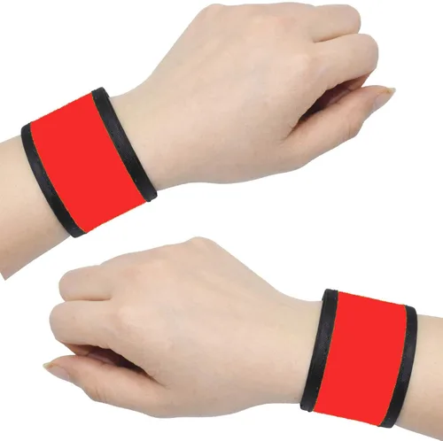 Miniatura 18 de Pulseras LED que brillan con luz para el brazo, bandas de muñeca intermitentes de alta visibilidad, luces de equipo de seguridad para ciclismo