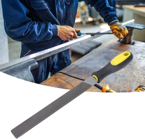 Miniatura 3 de Lima plana de metal de 8 pulgadas con asa, herramienta profesional de acero de alto carbono para afilar, dar forma y desbarbar metal, madera