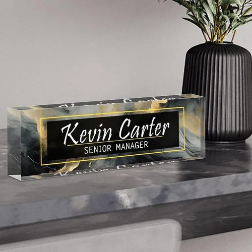 Miniatura 39 de Placa de identificación personalizada para escritorio, decoraciones de escritorio de acrílico, regalos de agradecimiento para empleados, regalos