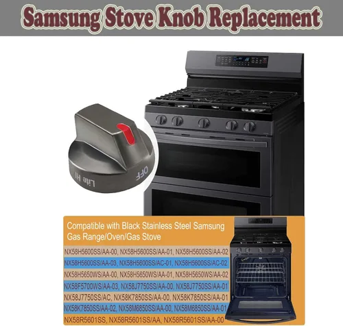Miniatura 3 de Repuesto de repuesto para estufa de horno de cocina a gas para Samsung NX58M6850SG, NX58J7750SG, NX58J5600SG, NX58J5600SG, NX58K7850SG NX58K7850SG