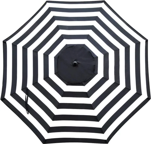 Miniatura 7 de Sombrilla de repuesto Sunnyglade de 9 pies para patio, toldo de mercado para exteriores con 8 varillas Canela