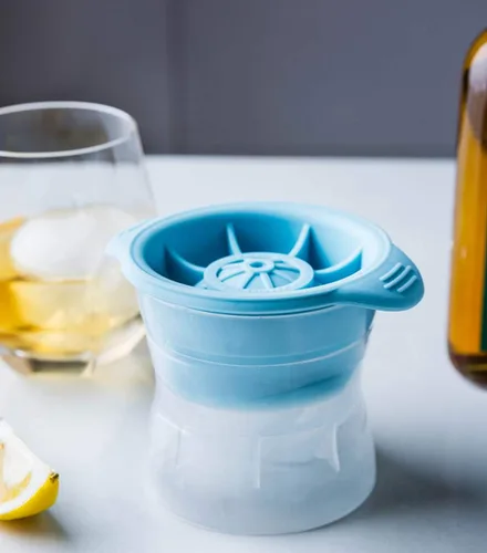 Miniatura 3 de AKOAK 1 paquete de molde de plástico para hockey sobre hielo, herramienta de helado de whisky, molde de bola de bricolaje, suministros de Azul-cielo