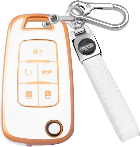 Miniatura 17 de XIYANG TRADE Funda para llavero Chevy con llavero, funda de TPU suave para llave de protección completa para Camaro Cruze Equinox Malibu Impala