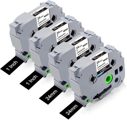 Miniatura 10 de Paquete de 3 cintas TZ de 0.47 pulgadas de repuesto para Brother TZe-131 TZ-131 P Touch cinta de etiquetas de 0.47 pulgadas laminada negra sobre