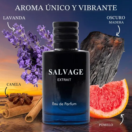 Miniatura 2 de Salvage Extrait Eau De Parfum para hombres, notas de salida de pomelo y especias embriagantes, notas de fondo de esencia de lavanda y madera rica