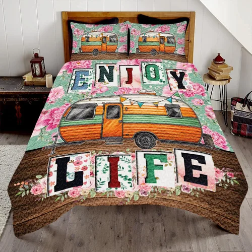 Miniatura 8 de Happy Camping - Juego de edredón para decoración de dormitorio, tamaño individual/Queen/King, para niños, niñas, mujeres, amantes