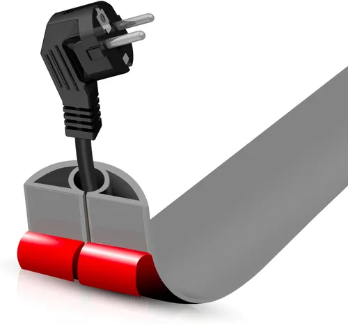 Miniatura 105 de Cubierta autoadhesiva para cables de suelo, gestión de cables de 3.3 pies, protector de tira de extensión para cables, evita tropiezos de cables