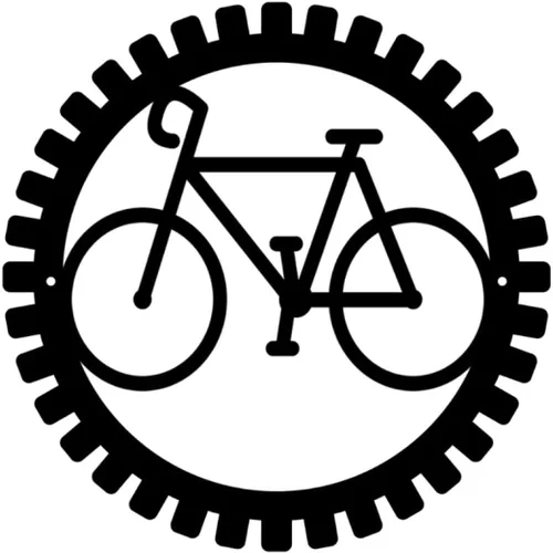 Miniatura 2 de Excmoky Arte de la pared del metal de la bicicleta de la bicicleta, arte de la pared del metal de la muestra de la pared del corte del laser