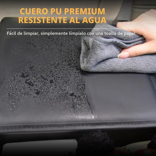 Miniatura 7 de Organizador de asiento trasero para automóvil, organizador de asiento medio con 4 compartimentos de almacenamiento, 2 portavasos, asiento trasero
