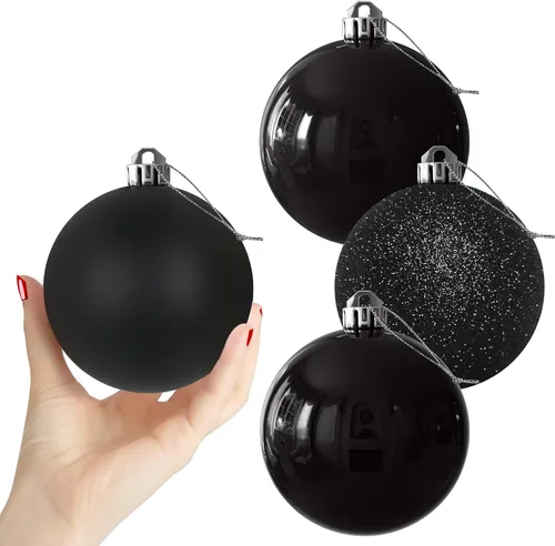 Miniatura 40 de Bolas de Navidad Grandes de 3.2" en Azul Bebé - Adornos para Árbol de Navidad, Bolas Colgantes Inastillables para Cumpleaños, Halloween, Boda
