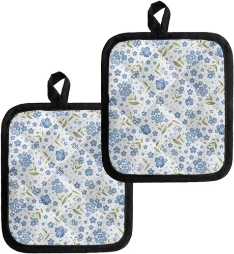 Miniatura 7 de UNICEU Porta ollas de mariposa con diseño de gallo, 2 paquetes para cocina, hornear, parrilla, cocinar, resistentes al calor, almohadillas calientes