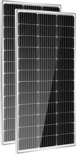 Miniatura 13 de HQST Panel solar monocristalino de 100 vatios y 12 V con conectores solares, módulo de alta eficiencia de energía fotovoltaica para carga