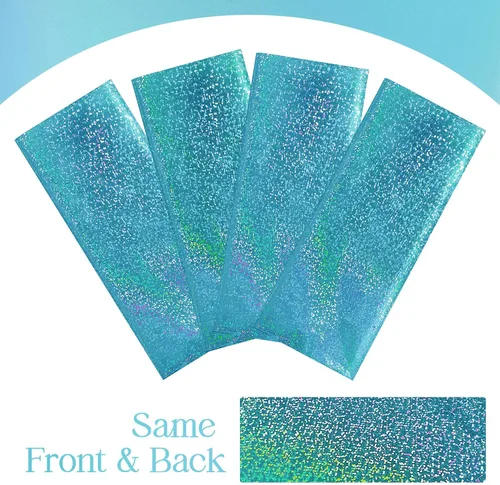 Miniatura 9 de 1 pieza Manteles Láser Holográficos Azules de 40" x 108" Manteles de Plástico para Fiestas Decoración de Fiesta Brillante Reluciente para Invierno