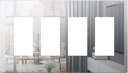 Miniatura 151 de LIDER Placa de pared decorativa sin tornillos para interruptor, resistente a los impactos, plexiglás de acrílico espejado, renovación moderna