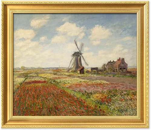 Miniatura 158 de IPIC - Reproducción artística de los lirios de agua de Claude Monet 1906, impresiones giclée coinciden con el marco dorado clásico, arte de pared