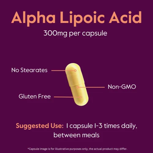 Miniatura 5 de BESTVITE Ácido alfa lipoico 300 mg por cápsula (120 cápsulas) sin estearato - Sin agentes de flujo - Sin OMG - Sin gluten